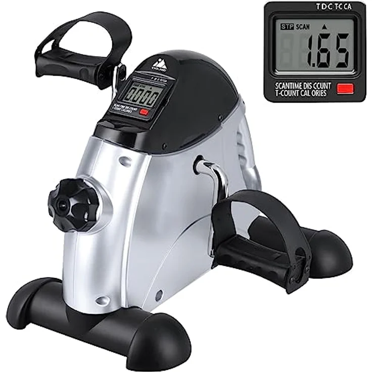 EVOLAND Heimtrainer Mini Fitnessbike, Arm und Beintrainer Pedaltrainer mit LCD Display, Hometrainer Fitnessgerät für Zuhause Büro – Bild 1