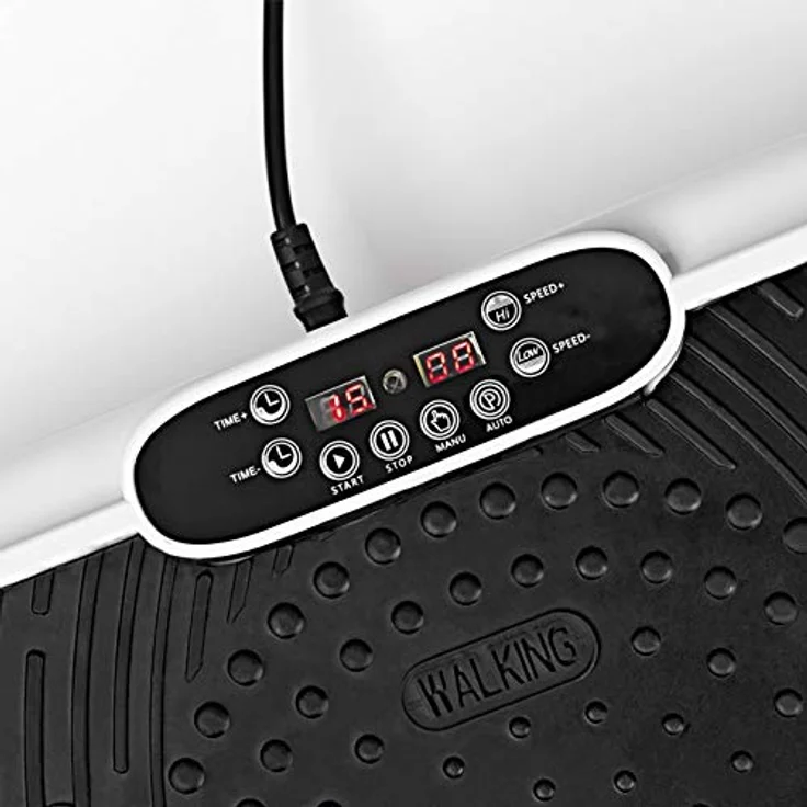 VITALmaxx Vibrationsplatte Basic | 99 Vibrationsstufen individuell einstellbar, 3 verschiedenen Vibrationszonen | rutschfeste Standfläche [10 Trainingsprogramme, Expanderbänder] - Preisvergleich – Bild 2
