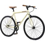 BIKESTAR Singlespeed 700C 28 Zoll City Stadt Fahrrad Fixie | Retro Vintage Herren Damen Rad | Beige & Braun | Risikofrei Testen