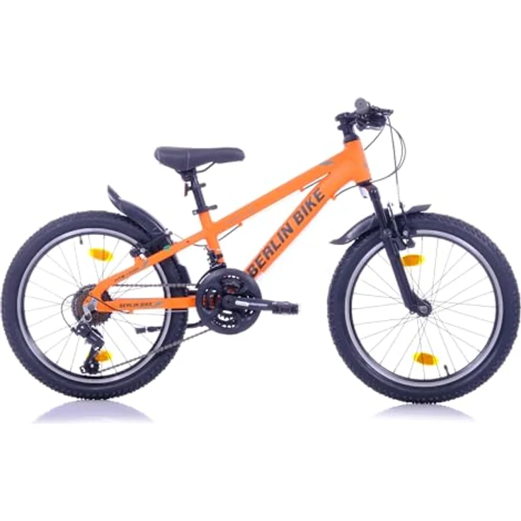 Berlin Bike Kinderfahrrad 20 Zoll MTB, Aluminiumrahmen, 21-Gang-Kettenschaltung, orange – Bild 2