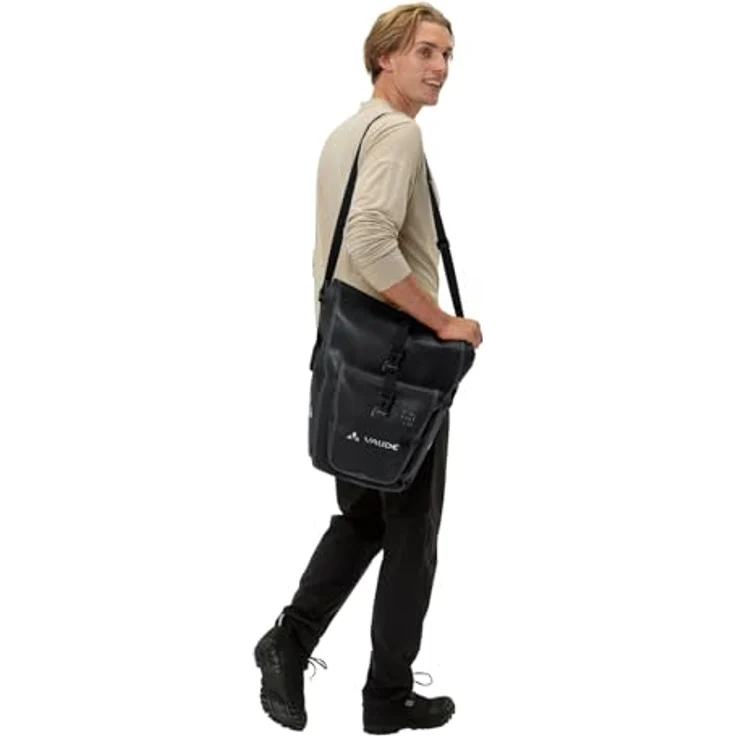 Vaude Velotasche, Gepäckträgertasche mit wasserdichtem Wickelverschluss, 25.50 l, QMR 2.0 Befestigungssystem, abnehmbarer Schultergurt – Bild 7