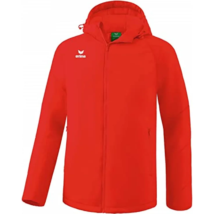 ERIMA Fußball Team Winterjacke Herren, wasserdicht, rot, Gr. 4XL, Wattierung 160 g/m², Kapuze mit Kordelzug, seitliche Reißverschlusstaschen – Bild 1