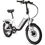 Bergsteiger London 20 Zoll E-Bike Klapprad mit 250 Watt Motor, Scheibenbremsen, Aluminium Ebike für Damen & Herren, Farbdisplay, Elektrofahrrad mit Shimano 7 Gang-Schaltung, silber - Preisvergleich
