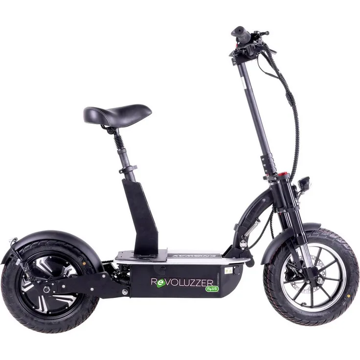 ENEWAY E-Scooter Revoluzzer 4.0, 1200W Nabenmotor, 45 km/h, Blei-Gel-Akku 48V 18AH, Straßenzulassung, schwarz