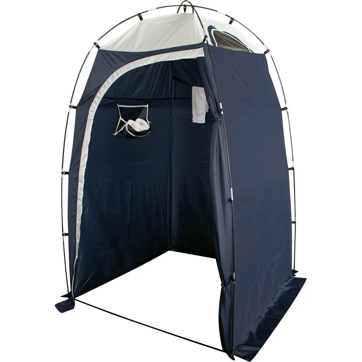 Eurotrail Vorzelt, geräumiges Toilettenzelt für 1 Person, 2.45 kg, mit großer Eingangstür und Netzbelüftungsfenstern