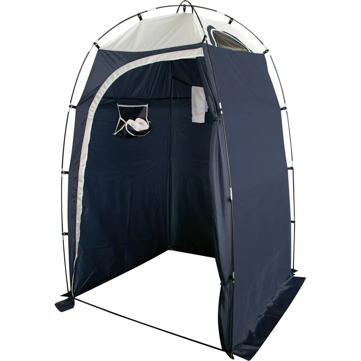 Eurotrail Vorzelt, geräumiges Toilettenzelt für 1 Person, 2.45 kg, mit großer Eingangstür und Netzbelüftungsfenstern