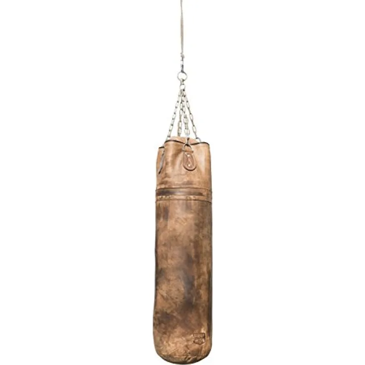 ARTZT Vintage Series Boxsack 30kg aus echtem Rindsleder im Vintage Look, retro Braun, OneSize