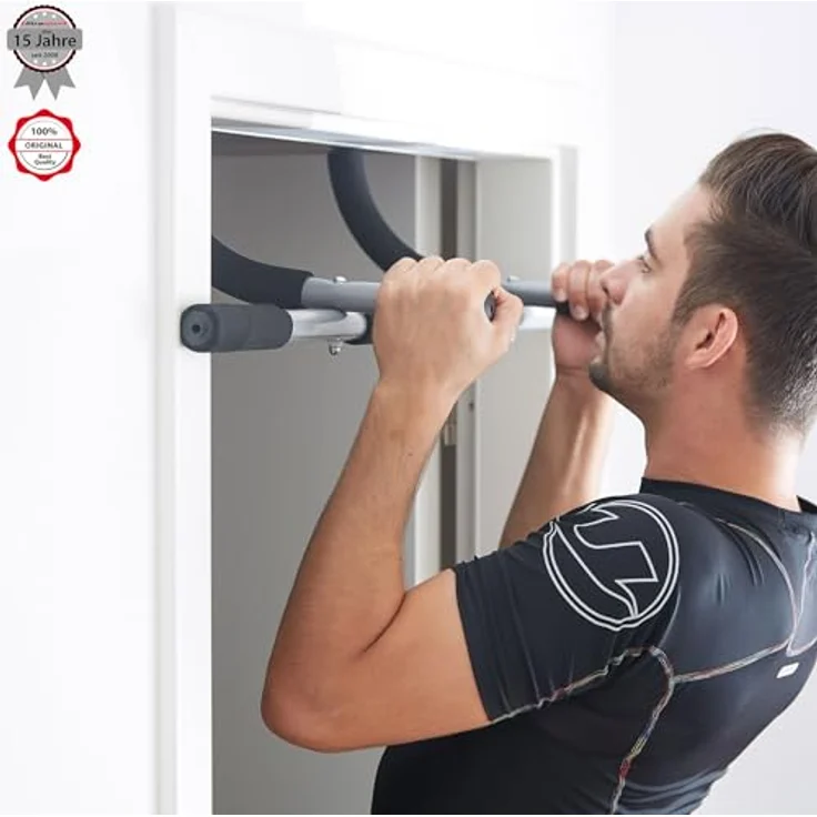 Ultrasport Unisex 4-1 Tür Klimmzugstange, Oberkörpertrainer, MultifunktionsTrainingsgerät für Zuhause und Büro Klimmzugstange, Rahmen Länge ab ca. 61 bis max. 81, Grau und Schwarz - Preisvergleich – Bild 4