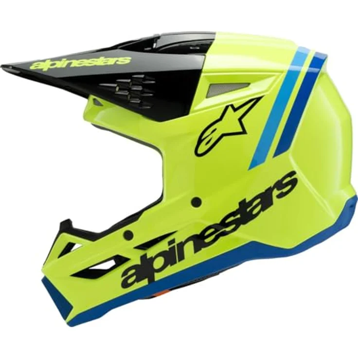 Alpinestars SM3 Radium Kinder Helm, leicht, MX- und Enduro-optimiert, gelb/schwarz/beige – Bild 4