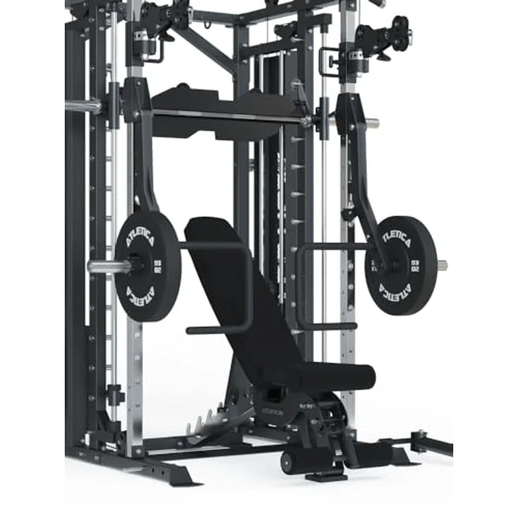 ATLETICA Kraftstation ATLETICA Fortress Multipresse Set, TARGET mit Prime Jammer Arms und B6 Hantelbank – Bild 2