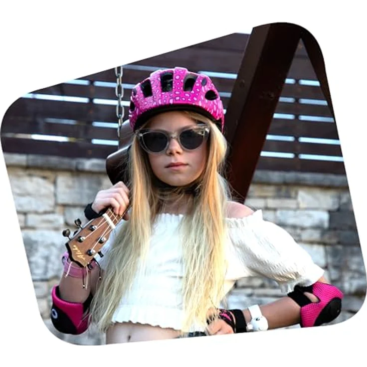 Crazy Safety Kinderfahrradhelm Cool Graffiti, Gelb, für 6-12 Jahre, EN1078 zertifiziert, mit LED-Licht und Belüftung – Bild 10