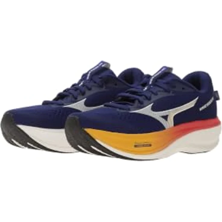 Mizuno Wave Rider 30 Laufschuhe Herren, innovative Dämpfungstechnologie, AIRmesh-Obermaterial, X10-Sohle, grau-blau – Bild 6