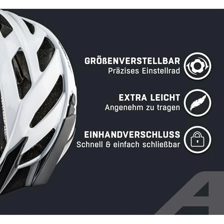 Alpina Panoma Classic White, Größe 56 - 59 cm - Fahrradhelm, Farbe Weiß – Bild 4