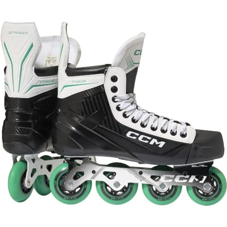 CCM JETSPEED FT850, Inliner Rollschuhe für Einsteiger, 3D Injected Boot, Hi-Lo Setup 76/80 mm, ABEC 5, schwarz, Größe 9.0 (EU44.5)