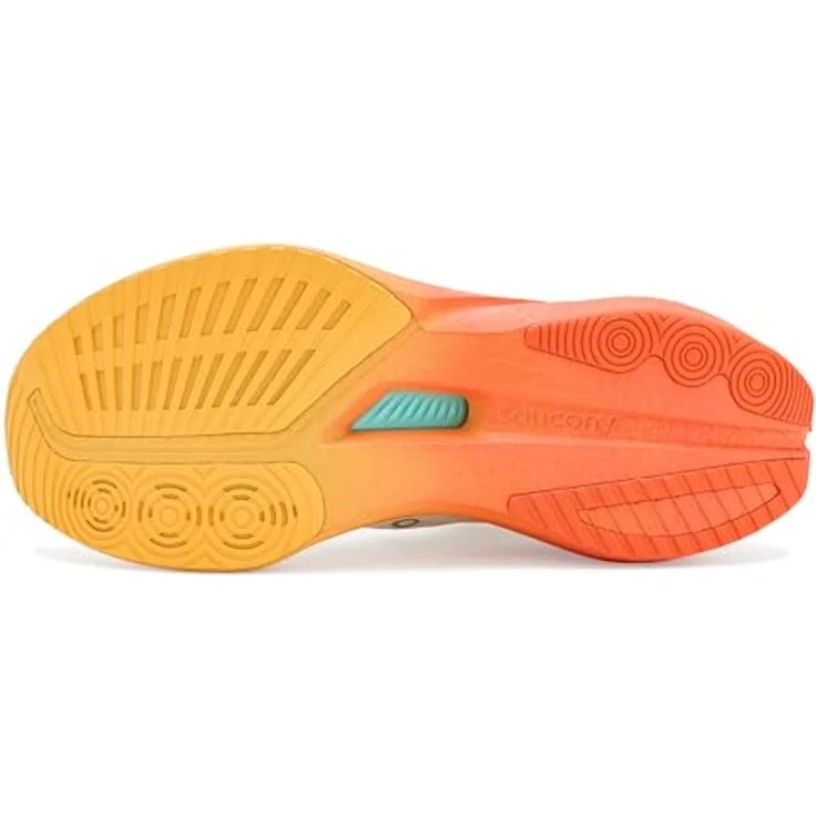 Saucony ENDORPHIN SPEED 5 Herren Laufschuhe, Wettkampfschuhe für Normalpronierer, IVORY/FIRE, Größe 42.5, atmungsaktives Mesh, PWRRUN-Zwischensohle, reflektierende Elemente – Bild 5