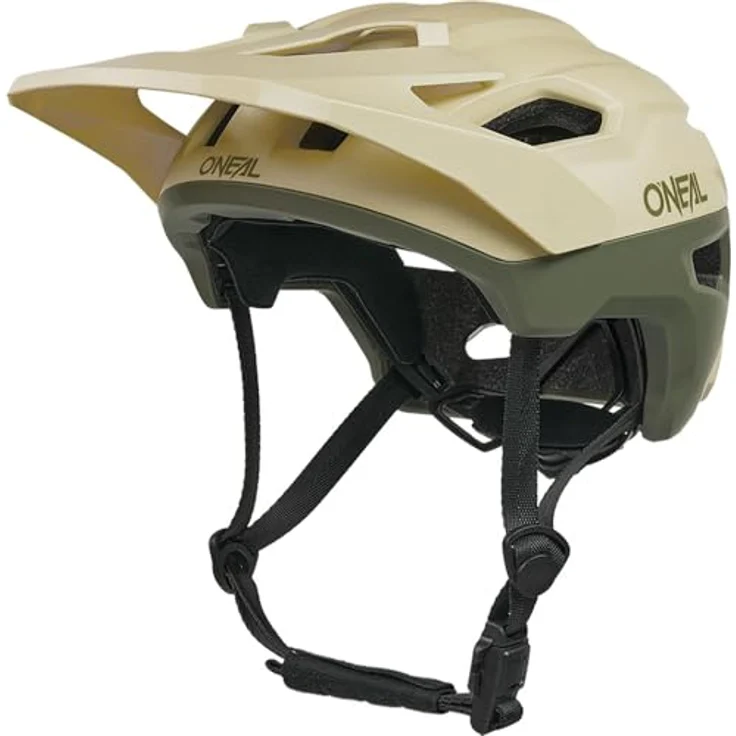 O'Neal Trailfinder Evo Helm Solid V.26, Enduro- und Trailhelm in Sand/Olive, Größe L/XL mit Quin Ready Technologie und Fidlock Magnetschnalle – Bild 1