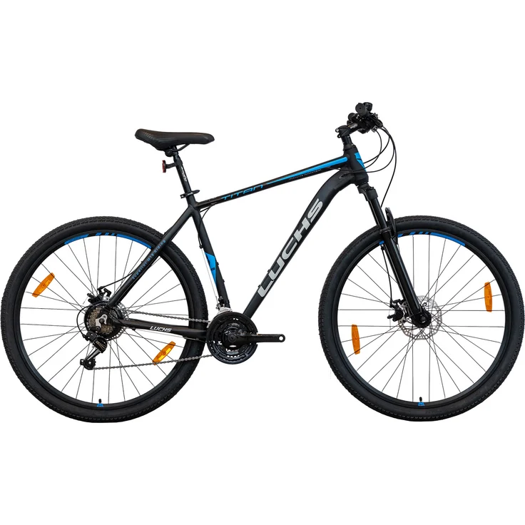 Meyako Mountainbike LUCHS "TITAN" 27,5 Zoll Hardtail, ALU Rahmen Schwarz/Blau, 21 Gang Shimano Schaltung, 48 cm Rahmenhöhe