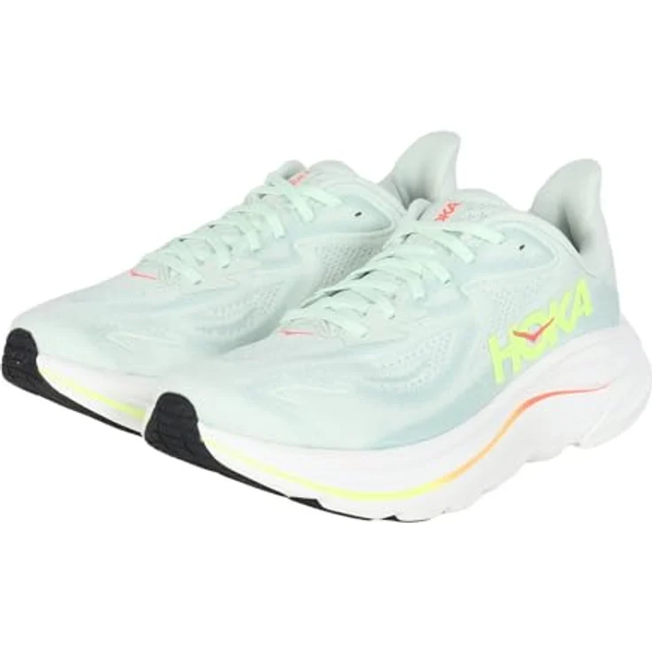 Hoka WIP 0001162031-SLS, Leichte Laufschuhe in SEA GLASS/NEON, Größe 39 1/3, atmungsaktives Jacquard-Mesh, gute Dämpfung, ideal für Straße und Waldwege – Bild 1