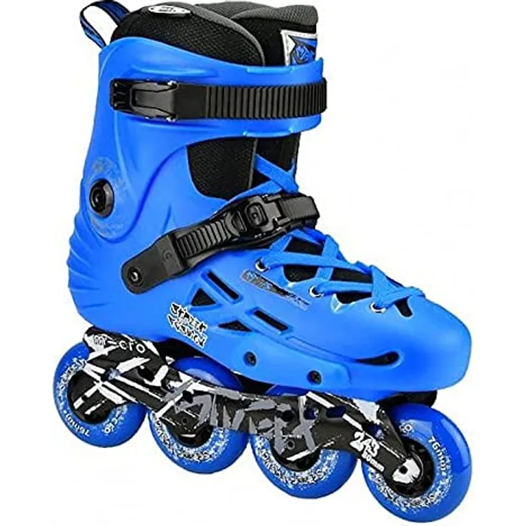 Micro MT-Plus Inline Skates für Erwachsene, ABEC 5 Kugellager, hochwertige Polyurethan-Rollen, Belüftungslöcher, Stoßdämpfer und seitlicher Protektor, blau