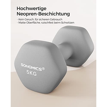 Trenas Kurzhanteln-Set – 2 X 7 Kg, Hexagon-Design, Anti-Rutsch-Überzug – Für Fitness Zu Hause Oder Im Studio