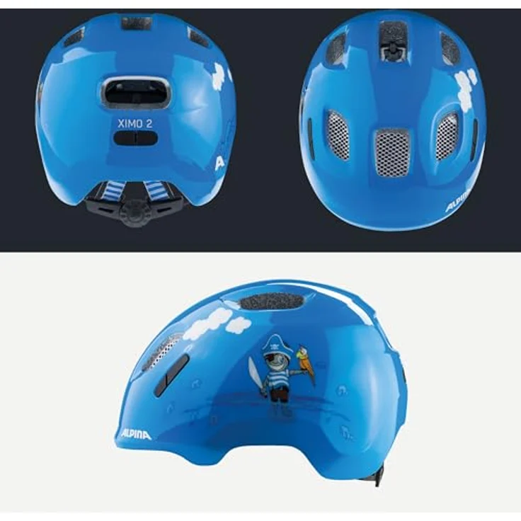 ALPINA Kinder-Helm Ximo 2, ahoi gloss, mit höhenverstellbarem 360° Fitsystem und Inmold-Bauweise für optimalen Sitz und Schutz – Bild 4
