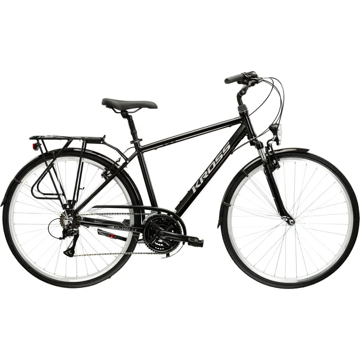 Kross Trekkingrad Explorer 2.0, Trekkingschaltung Shimano ACERA M3020, 21 Gänge, schwarz