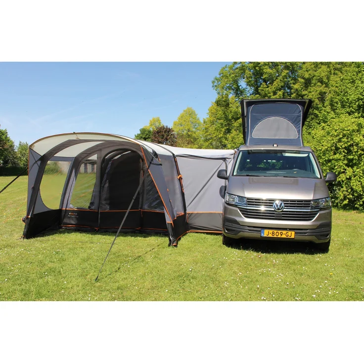 Eurotrail Tunnelzelt, aufblasbar für 4 Personen, geräumig mit 290 x 310 cm Innenzelt, wasserdicht und UV-beständig