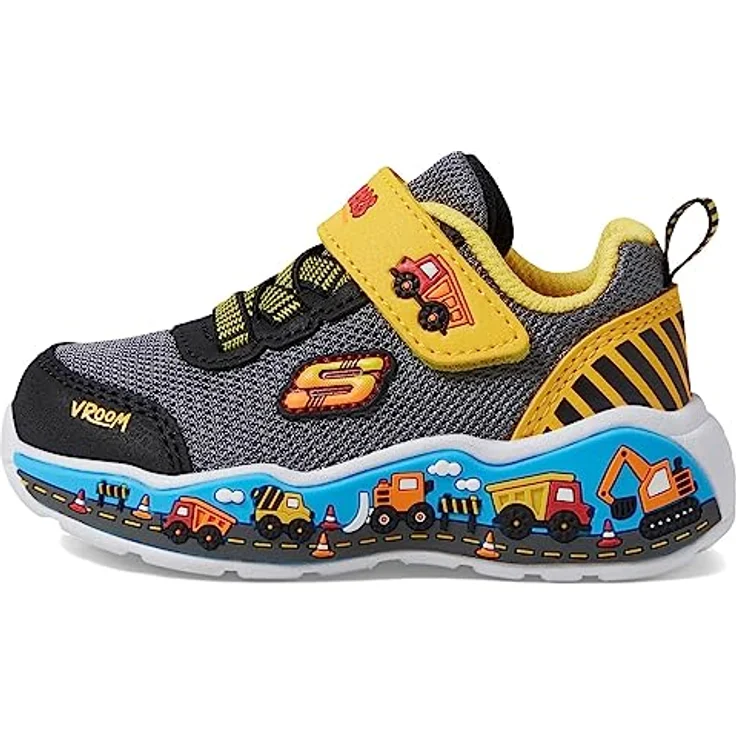Skechers WIP 407312/BKYL, Laufschuhe für Kinder mit Mesh-Obermaterial und verstellbarem Ristriemen, schwarz, Größe 23 – Bild 6