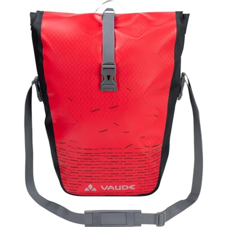 Vaude Velotasche, Gepäckträgertasche mit 24 l Volumen, wasserdicht, Rollverschluss, QMR 2.0-System, reflektierende Elemente – Bild 5