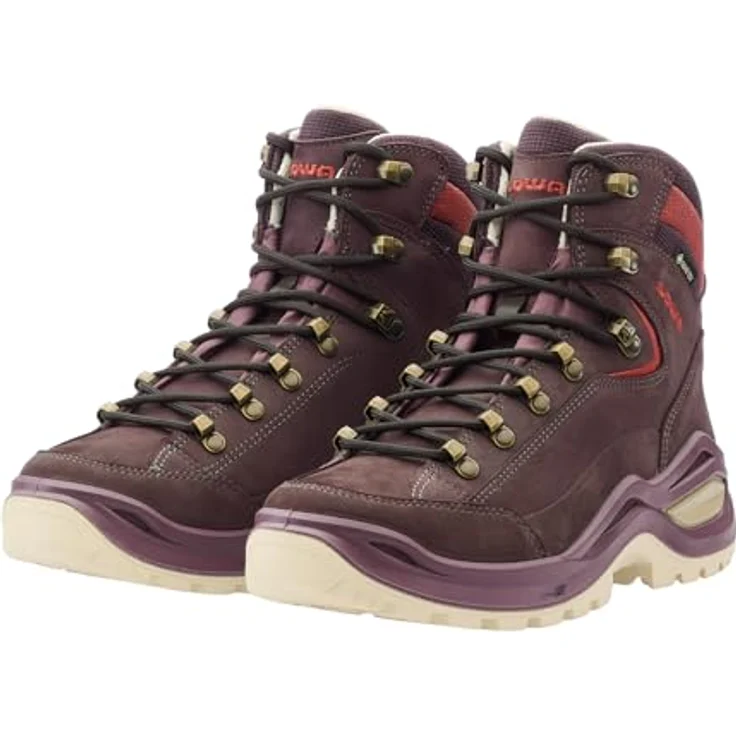 Lowa Renegade Evo GTX MID Ws, Wanderstiefel aus Veloursleder, winddicht und wasserfest, violett, Größe 40 – Bild 5