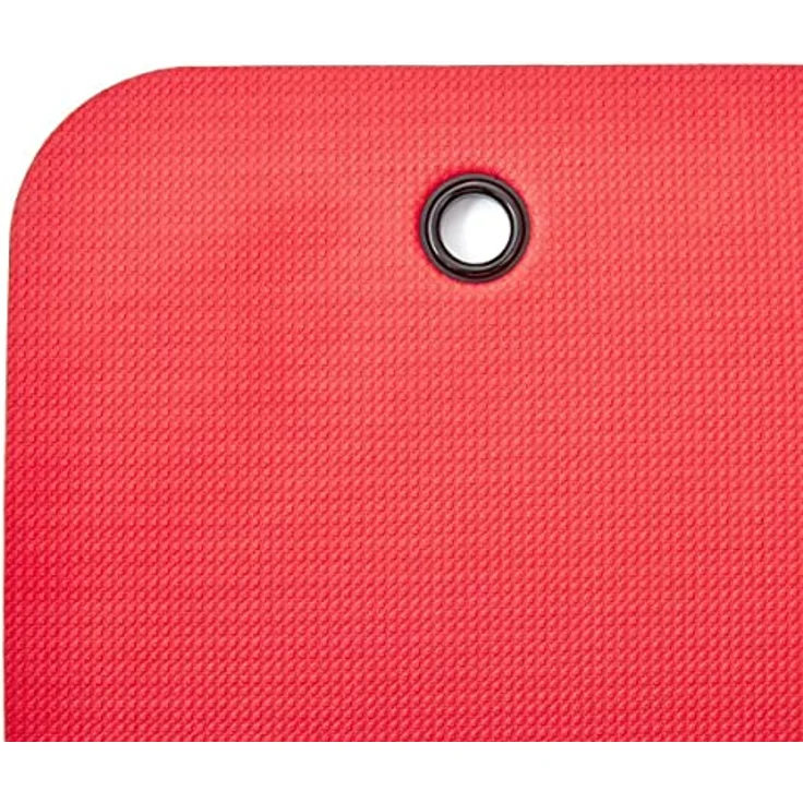 Reebok Yogamatte, 8 mm dick aus strapazierfähigem POE-Schaumstoff, mit rauer Unterseite und Metallschlaufen, 173 x 61 cm – Bild 2