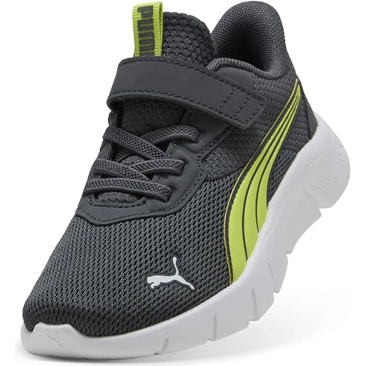 PUMA Flex Focus Modern Laufschuh, Grau, Gr. 31, atmungsaktives Mesh-Obermaterial, elastische Schnürsenkel und Klettverschluss, griffige EVA-Außensohle, empfohlen für Kinder von 4-8 Jahren – Bild 6
