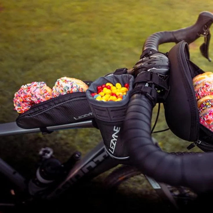 Lezyne Aero Energy Caddy, Rahmentasche (0.70 l) aus wasserdichtem Nylon für Triathleten und Gravel Racer, schwarz – Bild 6