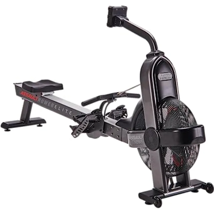 Assault Fitness Rudergerät, Integrierte Transportrollen und Handgriff, Digitales Konsolen-Display, Umweltfreundlich, Ergonomischer Sitz