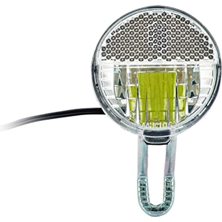 Prophete Fahrradbeleuchtung, LED-Scheinwerfer 20 LUX mit Standlicht, StVZO zugelassen, 170x60x90mm, Nirosta-Halter – Bild 2