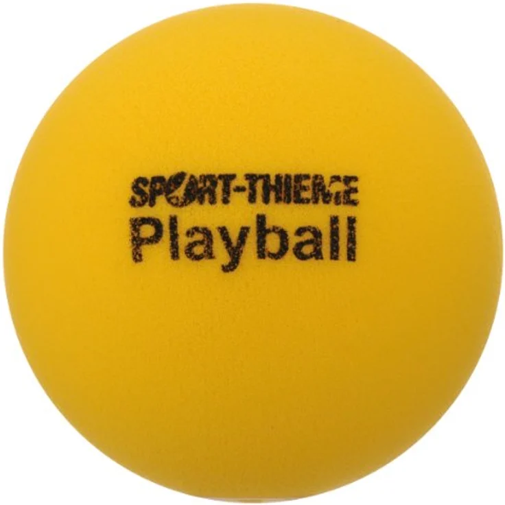 Sport-Thieme Weichschaumball Playball, Soft-Spielball mit gutem Sprungverhalten, Ø 15 cm, gelb, 110 g, ideal für Anfänger mit Zeitlupen-Effekt – Bild 3