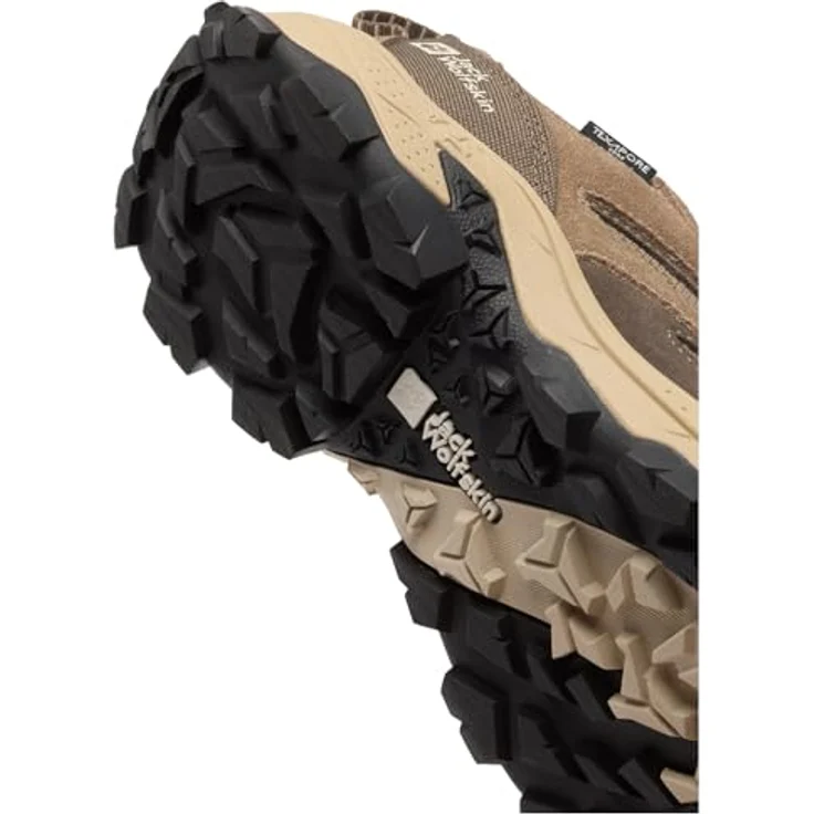 Jack Wolfskin VOJO TOUR TEXAPORE LOW W, Wanderschuh mit wasserdichtem Wetterschutz, griffiger Gummi-Außensohle und EVA-Mittelsohle, schwarz – Bild 5