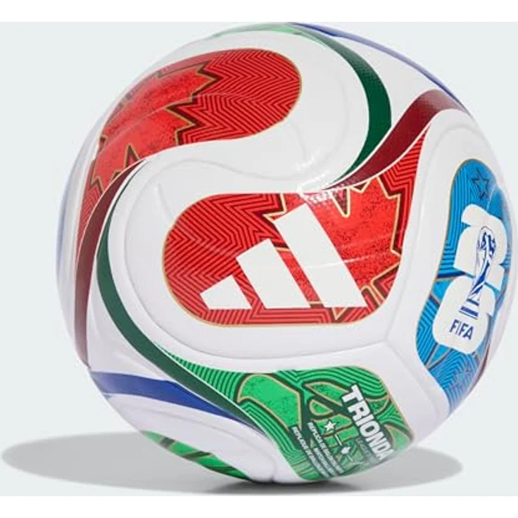 adidas Sportswear Fußball WC LGE J290, Junior Ball mit nahtloser TPU-Laminierung, 290g, weiß/royalblau/solblau – Bild 3