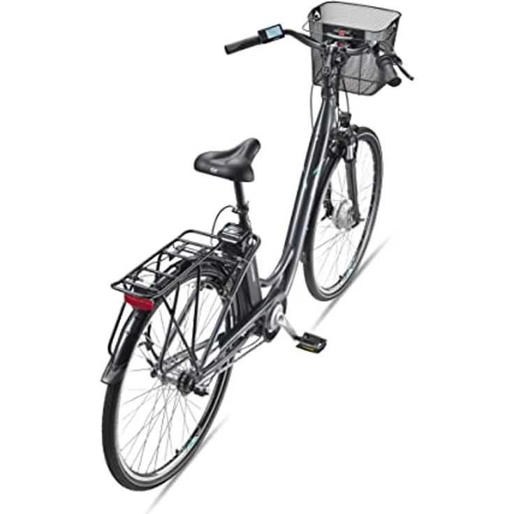 TELEFUNKEN E-Bike Damen 28 Zoll Elektrofahrrad - 3-Gang Shimano Nabenschaltung mit Rücktritt, Pedelec Citybike Alu mit Fahrradkorb, Frontmotor 250W /10,4Ah / 36V Sitzrohrakku, RC830 Multitalent, silber – Bild 3