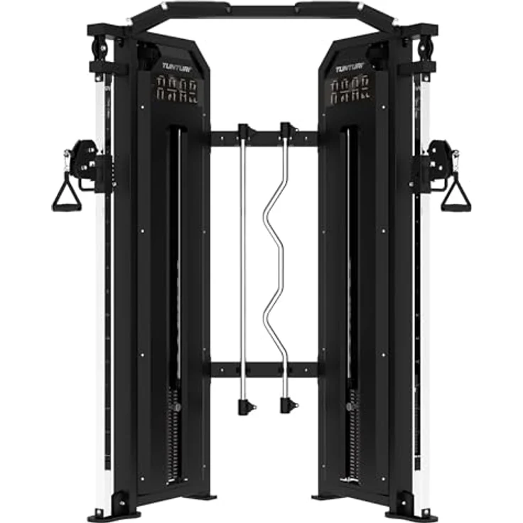 Tunturi Platinum Functional Trainer, Fitnessgerät für Ganzkörpertraining mit 200 kg Steckgewicht, selektorisiert, V-Serie – Bild 3