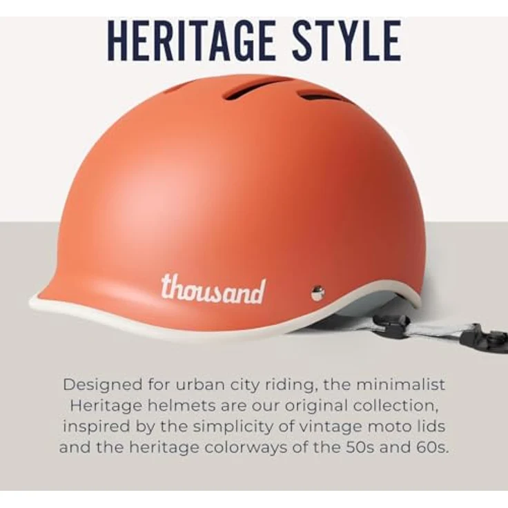 Thousand Heritage 2.0, Velohelm (54 - 57 cm) mit hoher Belüftung, veganem Lederriemen und patentiertem Poplock – Bild 5