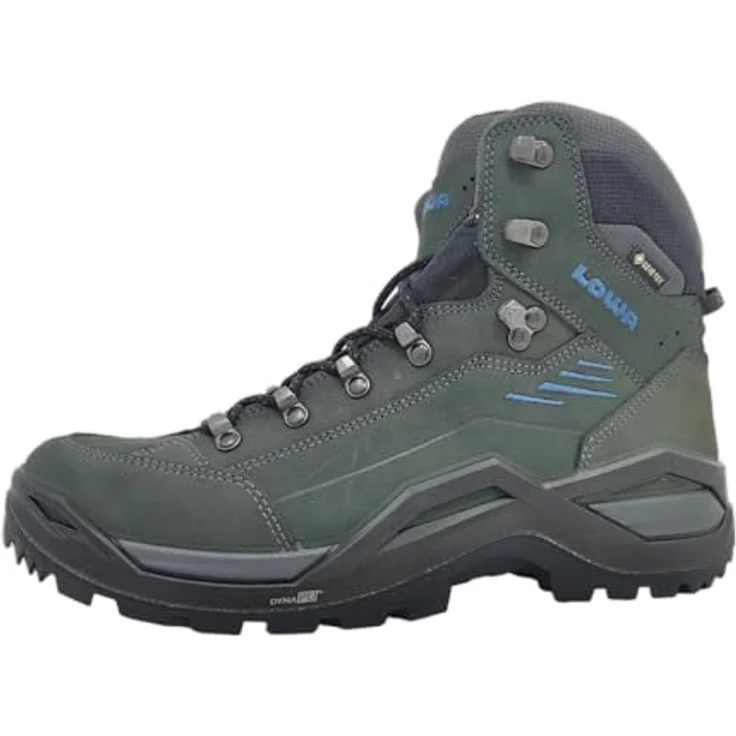 Lowa Renegade EVO Mid GTX, Wasserdichter Wanderschuh aus Nubukleder mit VIBRAM Sohle, anthrazitgrau/stahlblau – Bild 1