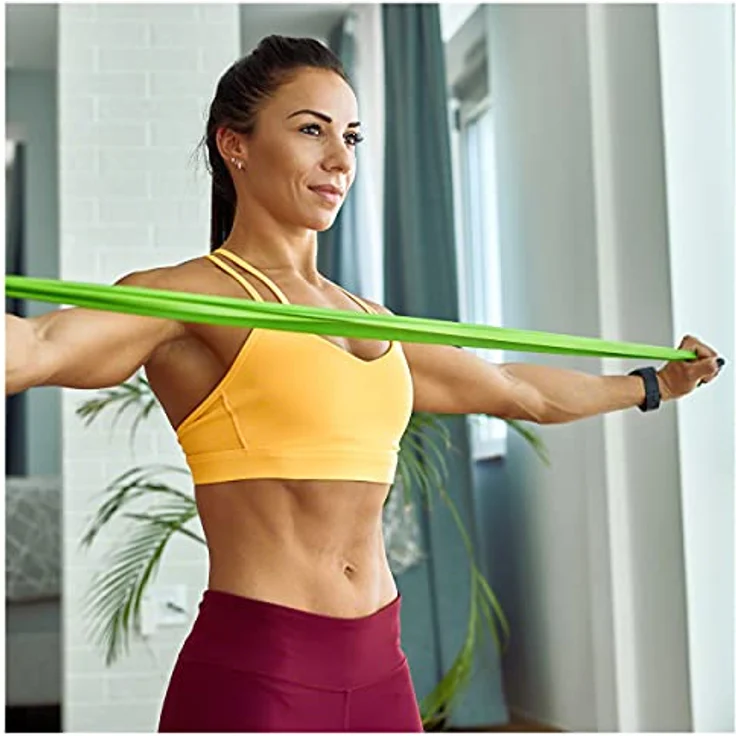 Sanctband Gymnastikband, 45m-Rolle - Limettengrün, mittel, hypoallergen, langlebig, 0,25 mm – Bild 2