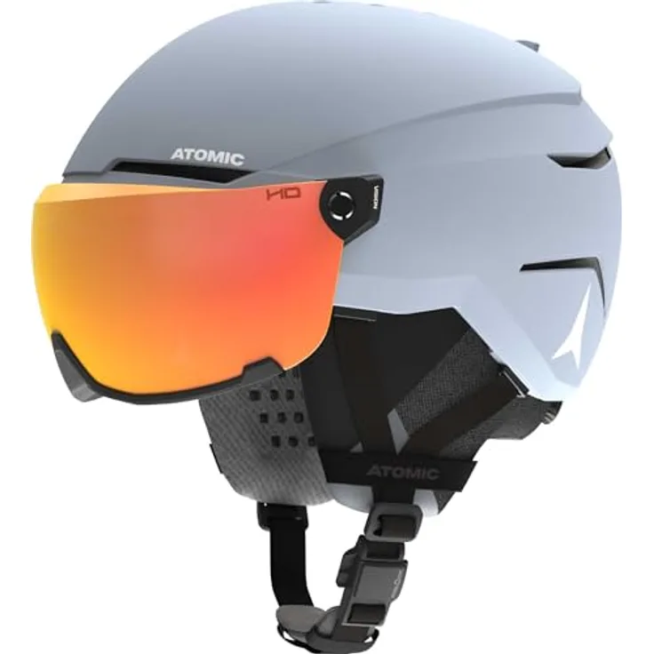 Atomic Savor AMID Visor HD, Skihelm für Erwachsene, grau, 55-59 cm, M, leicht und komfortabel