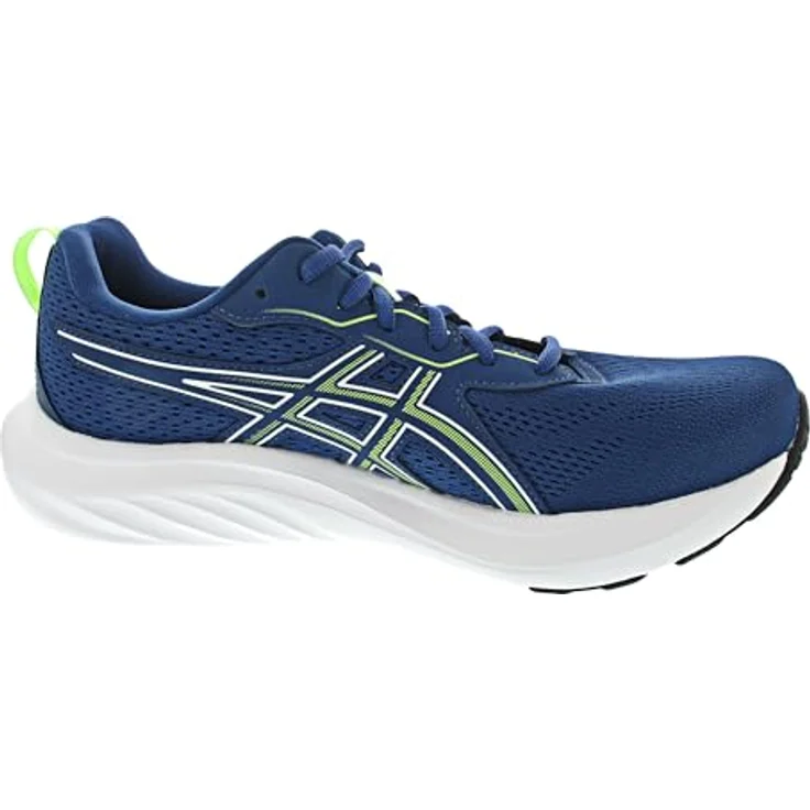 ASICS Gel Contend 9, Laufschuhe mit GEL™-Technologie und Gummi-Sohle, Twilight Blue/Illuminate Green – Bild 4