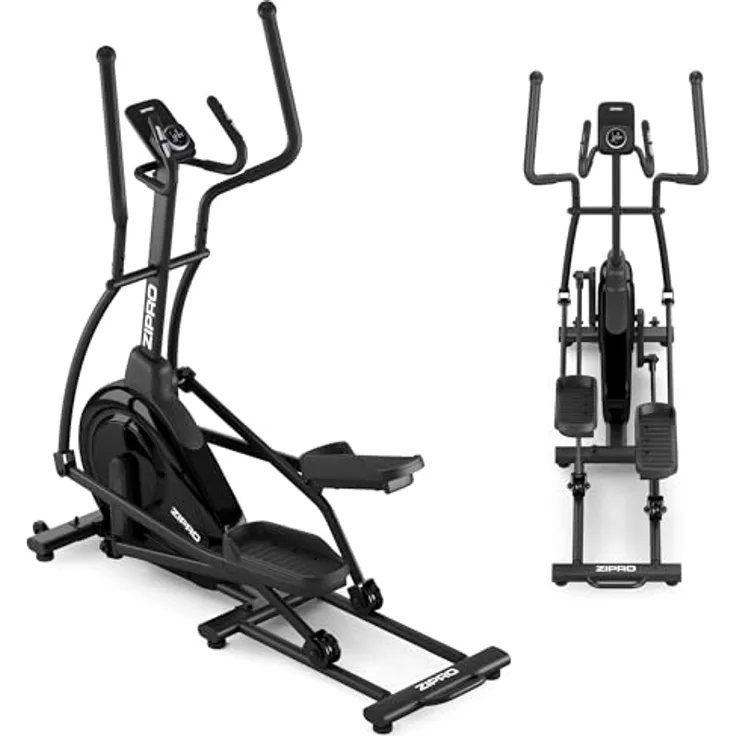 ZIPRO Crosstrainer Session, Ellipsentrainer bis 120 kg, 32 Widerstandsstufen, Pulssensor, Bluetooth, 6 kg Schwungrad