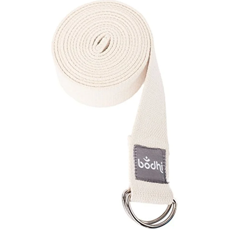 Yogagurt ASANA BELT mit Metallverschluss, abgerundeter Schiebeverschluss, Yoga Gurt aus Baumwolle, praktisches Yogazubehör, Basic Hilfsmittel nicht nur für Anfänger (natur/beige) – Bild 1