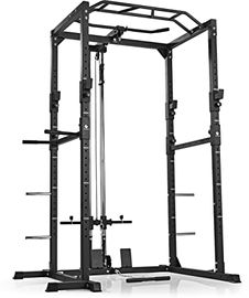 FitEngine Power Rack | Power Cage mit Latzug, Kabelzug, Dip-Station + Klimmzugstange