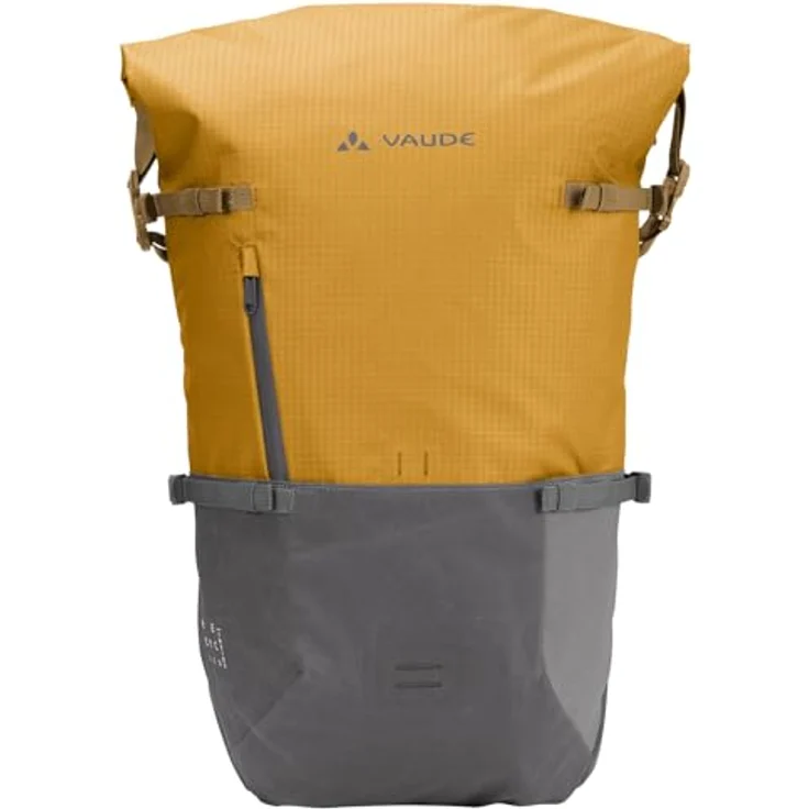 VAUDE Cityrucksack CityGo II 23 Liter Gelb, wasserdichter Rucksack Damen & Herren, leichter Daypack mit Laptop-Fach, Rolltop Rucksack – Bild 5