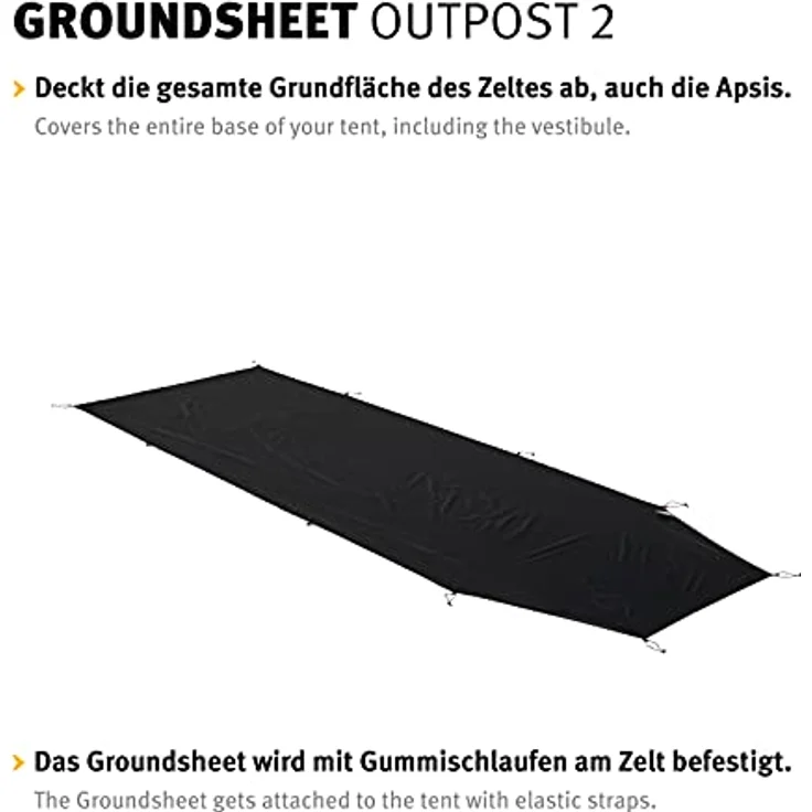 Wechsel Outpost 2 Groundsheet Zeltunterlage schwarz - Robust, wasserabweisend, 7.000 mm Wassersäule – Bild 4